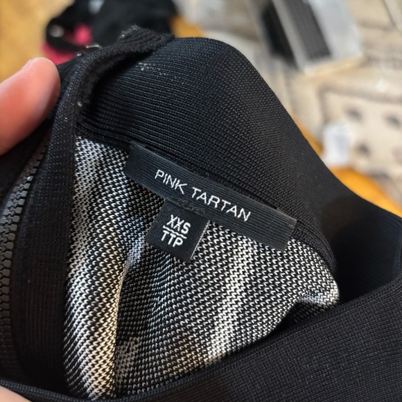 Pink tartan pattern thick material a line skirt *read details - Picture 4 of 5